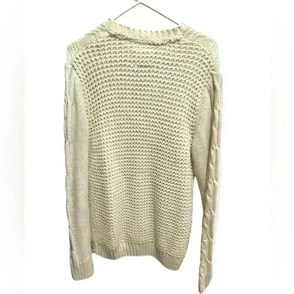 AMERICAN THREADS OVERSIZED BOYFRIEND CREAM LUXURY SWEATER - Picture 2 of 3